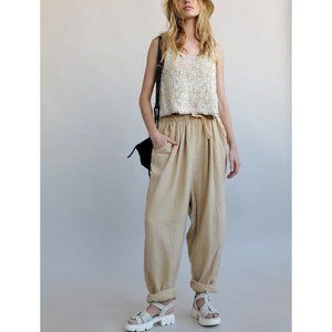NWT Free People Essential Doublecloth Pant / Mustard Seed